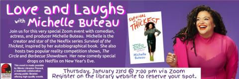 Comedian Michelle Buteau and information about this program.