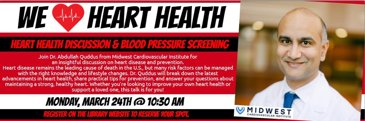 Photo of Dr. Quddus and information about this program.